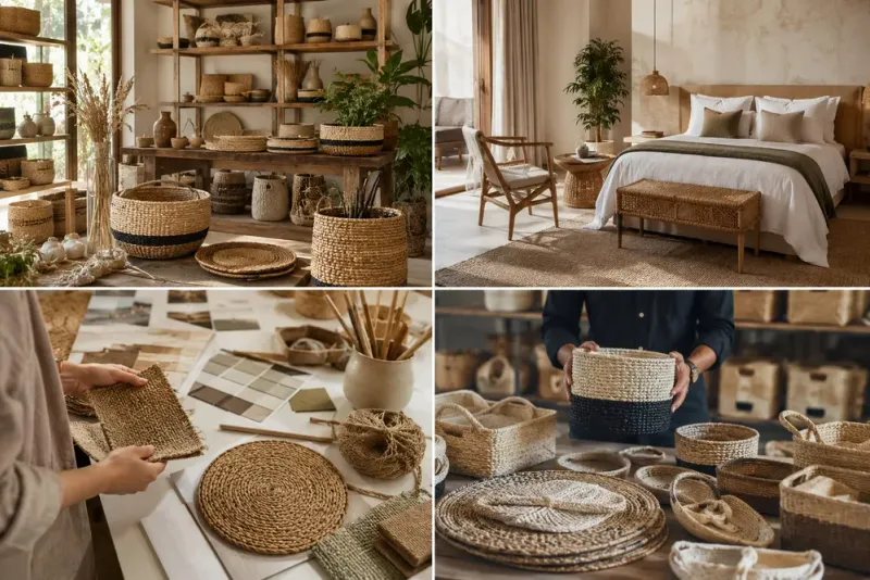 JUTORIA pieces in retail display, hospitality and design settings