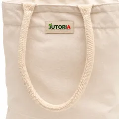 Organic Cotton Canvas Grocery Tote Bags, Set of 2, natural off-white / cream colour – image 3