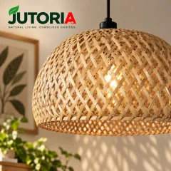 Natural Bamboo Woven Lantern Pendant Lamp – image 2
