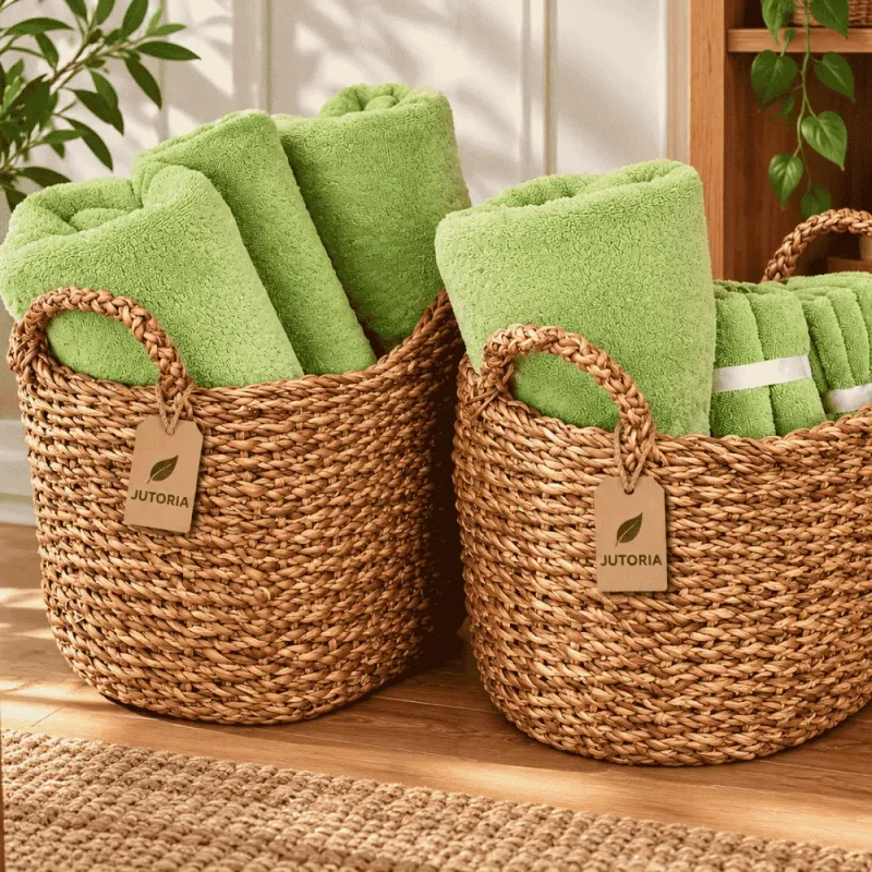 Natural Seagrass Basket Set of 2 – image 2