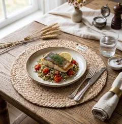 Pure Jute Braided Placemats (Set of 6) | 14" Round Handwoven Table Mats, natural colour – image 3
