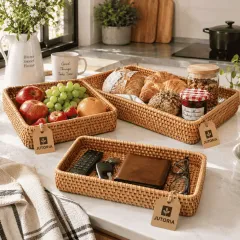 Rattan Serving Tray, natural rattan colour – image 2