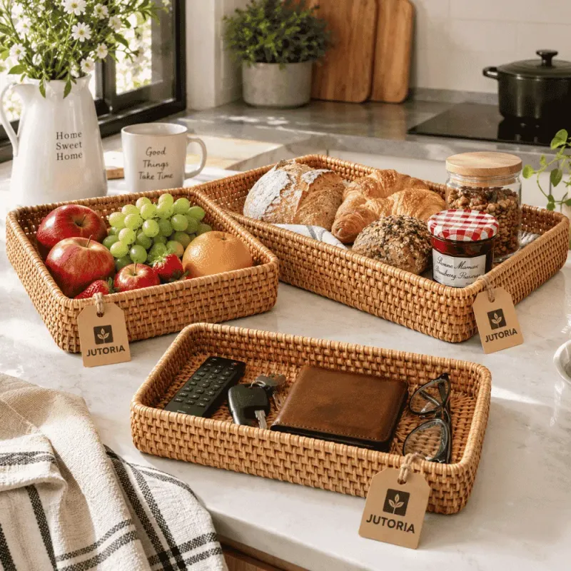 Rattan Serving Tray, natural rattan colour – image 2