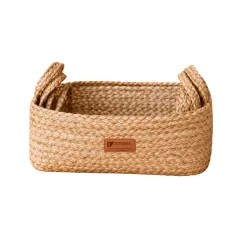 Jute Organizer Basket Set of 4, natural jute colour