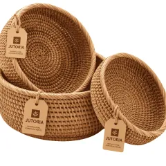 Rattan Fruit Baskets, natural colour