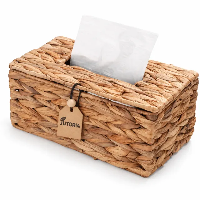 Natural Water Hyacinth Woven Tissue Box Cover