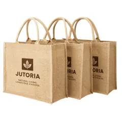 Jute Tote Bag, natural beige / jute tan colour