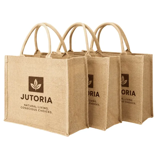 Jute Tote Bag, natural beige / jute tan colour