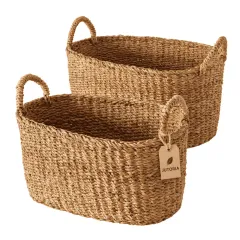 Natural Seagrass Basket Set of 2