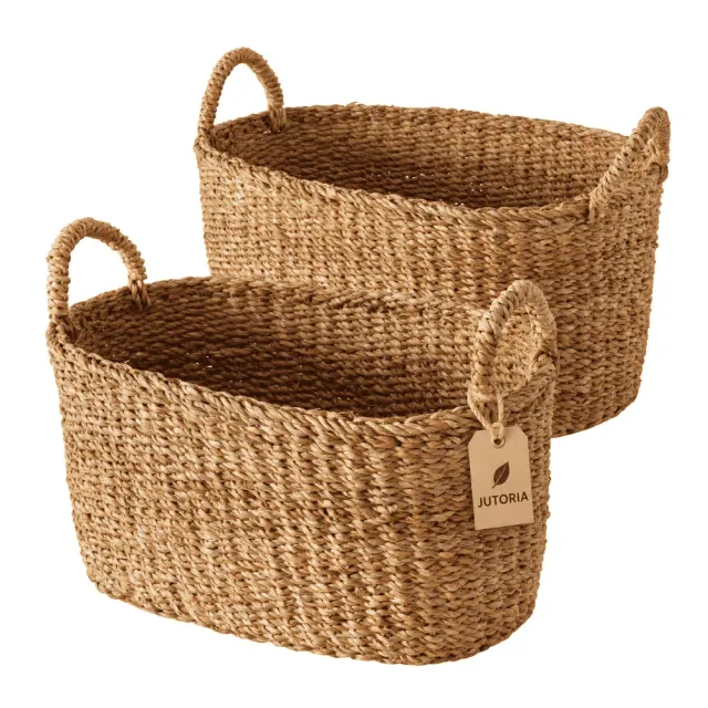 Natural Seagrass Basket Set of 2