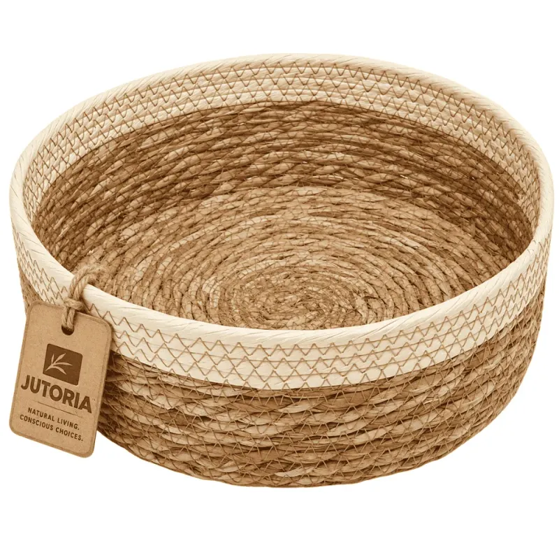 Fruit Basket, seagrass, reed grass + beige colour